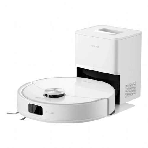 Robotski sesalnik Roborock Q10 VF+ LiDAR navigacija, samopraznilna postaja RockDock Plus, mokro brisanje, 10000 Pa, 5200 mAh baterija, bela