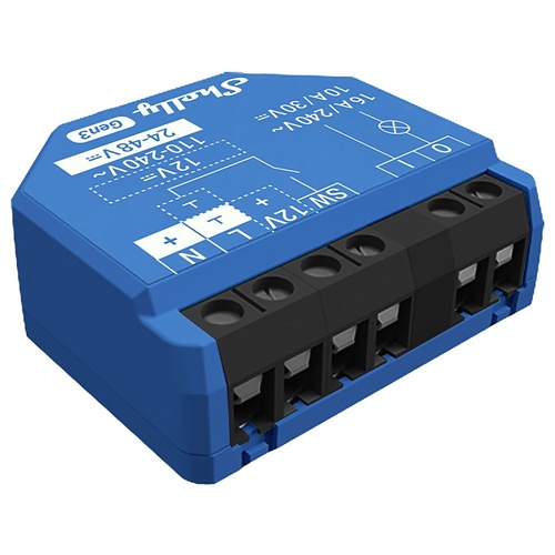 Rele Shelly 1 Gen3 (modro, 2 kosa)