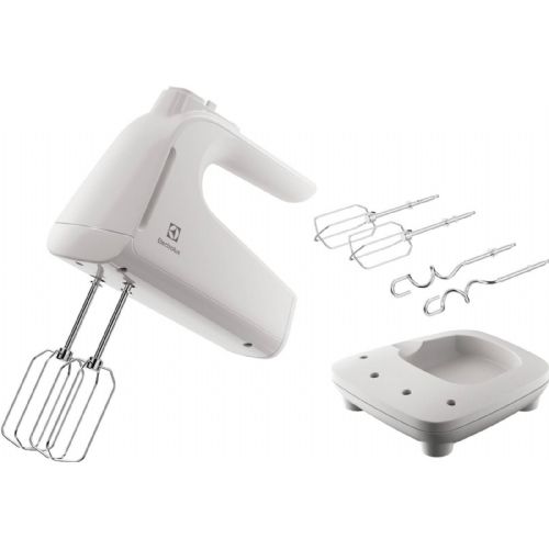 Ročni mešalnik Electrolux EHM4W, 500 W, 5 hitrosti, Turbo funkcija, inox metlice in kavlji