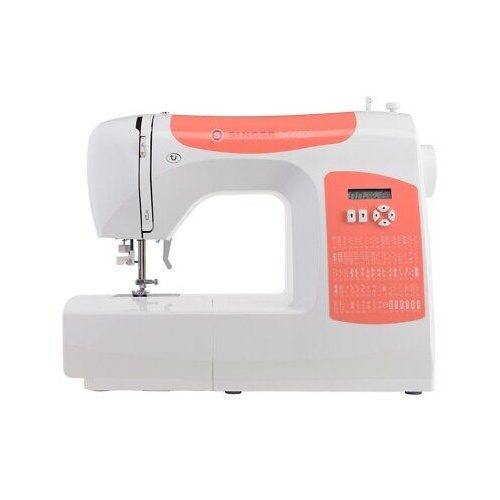 Šivalni stroj Singer C5205, 60 šivalnih programov, overlock, oranžna/bela