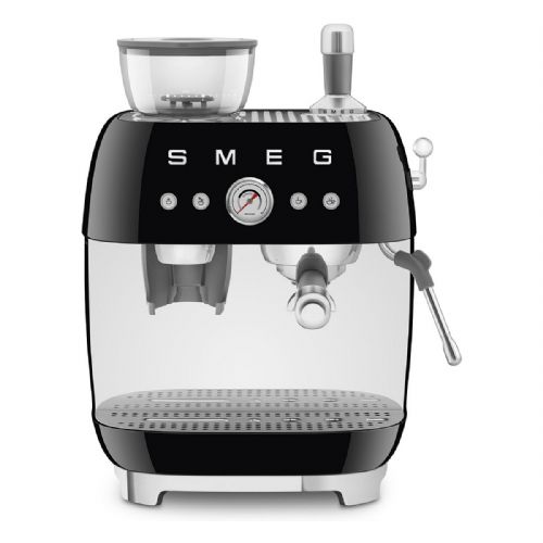 SMEG EGF03BLEU espresso aparat. Popolnoma avtomatski kavni aparat v stilu 50-ih let. Črne barve.