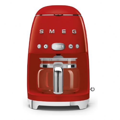 Filter kavni aparat Smeg DCF02RDEU, 50-ih let, rdeč, 1,4 l, nastavljiva moč, programabilen, avtomatski izklop, zaslon