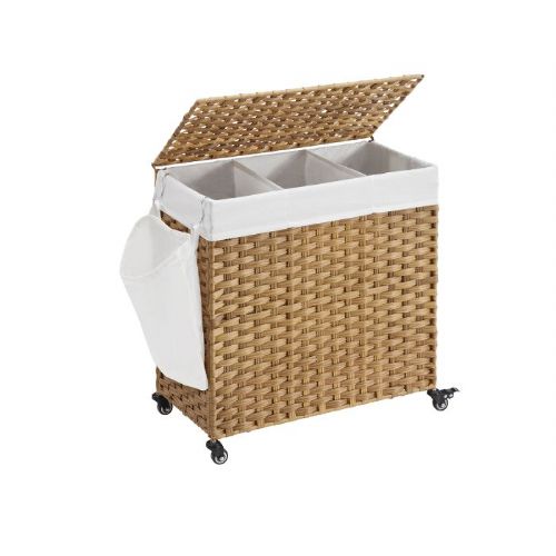 SONGMICS Košara za perilo Bamboo 66 x 33 x 60 cm NARAVNA, LCB363N01 - LCB363N01 2lnpy2fxm6z