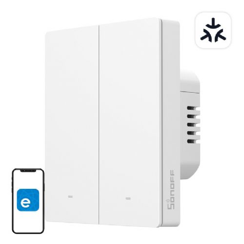 M5-2C-80W Pametno stensko stikalo Matter (2-kanalno, za okvir)