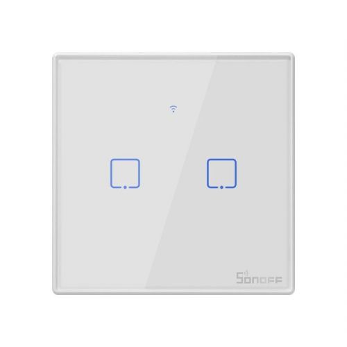 SONOFF pametno stensko stikalo Wi-Fi + RF433 dvojno T2EU2C-TX