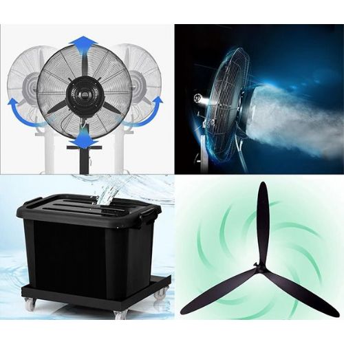 Stoječi ventilator z razpršilcem vode, 41l