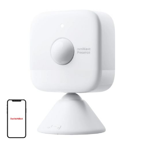 Senzor gibanja SwitchBot W820000, mmWave + PIR, 120°, do 8 m, baterija AAA, bele barve