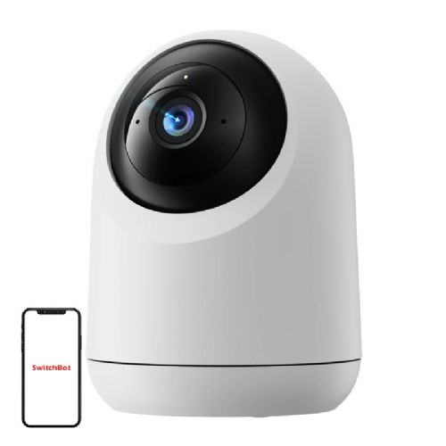 Varnostna kamera SwitchBot Pan/Tilt Cam Plus 3K notranja, 3K ločljivost, 360° vrtenje, barvni nočni vid, AI zaznavanje, zaščita zasebnosti
