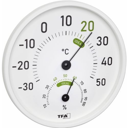 Termo-higrometer za notranjo in zunaj 45.2045.02 TFA Dostmann  termo/higrometer bela 45.2045.02