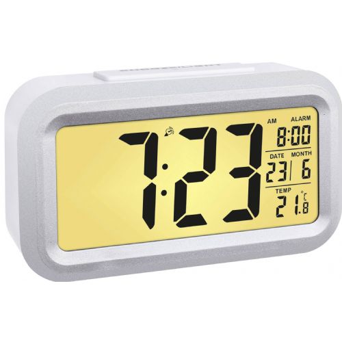 TFA Dostmann  60.2553.02  radijska  budilka  srebrna, bela  Časi alarma 1