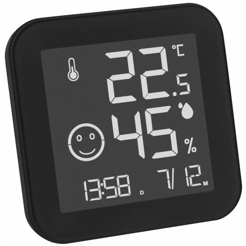 TFA Dostmann BLACK & WHITE termo/higrometer črna 30.5054.01