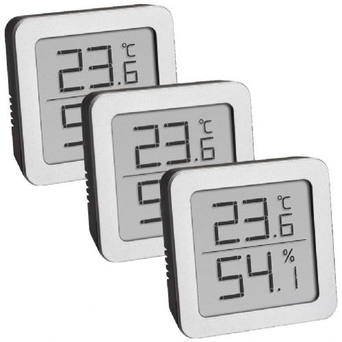 TFA Dostmann  termo/higrometer srebrna, črna 95.2019.54