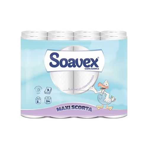TOALETNI PAPIR TROSLOJNI SOAVEX 24/1