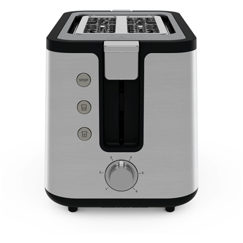 Toaster Krups KH442D, 700 W, za 2 rezini toasta, srebrna/črna