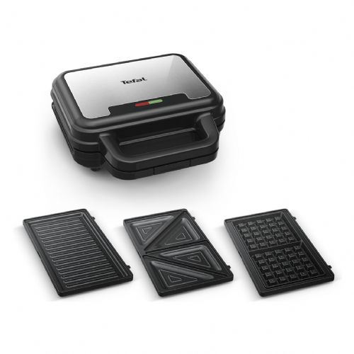 Kuhinjski žar Tefal SW383D10 700 W, nerjaveče jeklo, odstranljive plošče, indikator, teflonska prevleka