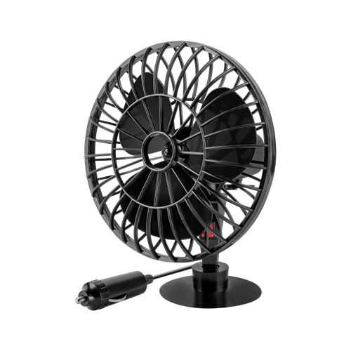 Ventilator Peiying URZ0484 12V, 5W, 90° nihanje, premer 110 mm, vtič na vžigalnik