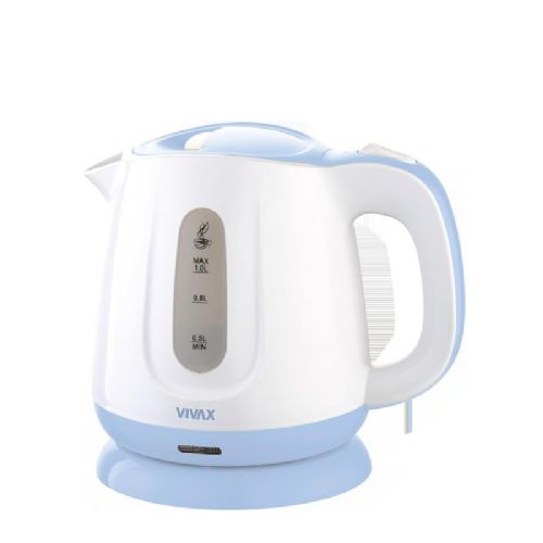 Grelnik vode Vivax WH-104WB, 1,0 l, 1100 W, skriti grelec, belo-modre barve