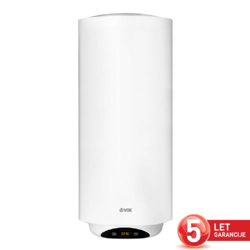 Električni bojler VOX WH100EW1, 100 L, energijski razred B, LED zaslon, Eco način, 30–75 °C, bele barve