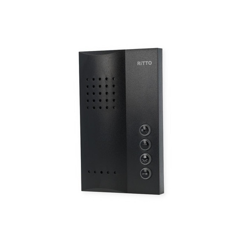 Vratni domofon Ritto by Schneider Electric 1723040, zvočnik, črne barve