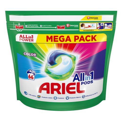 Kapsule za pranje perila Ariel Color, 66 kos | Enaa