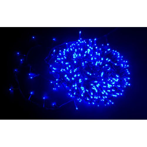 500 LED lučk s spominskim krmilnikom, modre