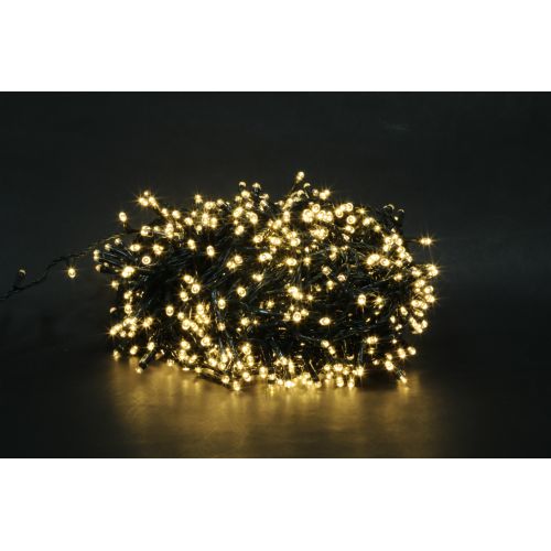 1500 LED lučk s spominskim krmilnikom, toplo bele
