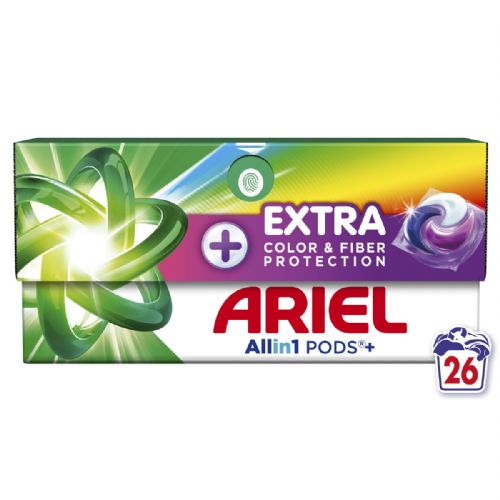 Kapsule za pranje barvnega perila Ariel + Extra Color &amp; Fiber Protection, 26 pranj