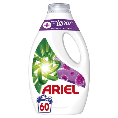 Tekoči detergent Ariel +Touch of Lenor Amethyst Flower, 60 pranj / 3l