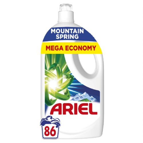 Tekoči detergent za pranje perila Ariel Mountain Spring, 86 pranj / 3,87 l