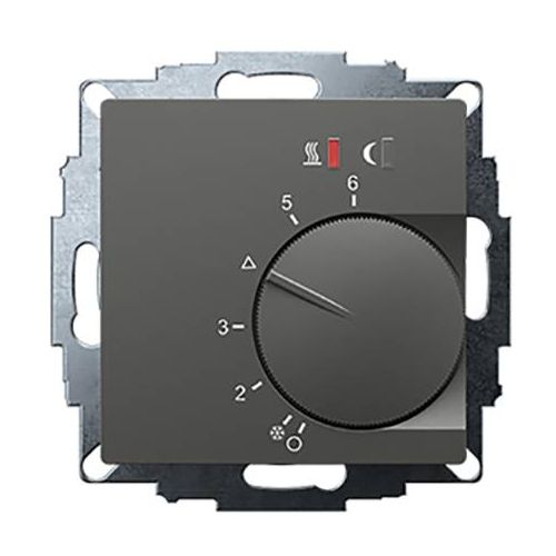 Sobni termostat Eberle UTE 2800-F-Anthrazit-55 547816154302, podometni, 10–40 °C, 230 V, 16 A, antracitne barve