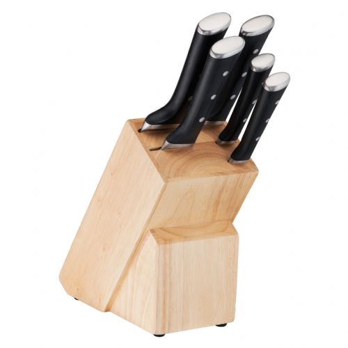 Set nož Tefal Ice Force K232S5, 5-delni komplet, nerjaveče jeklo, ABS ročaj, primerno za pomivalni stroj, črna barva