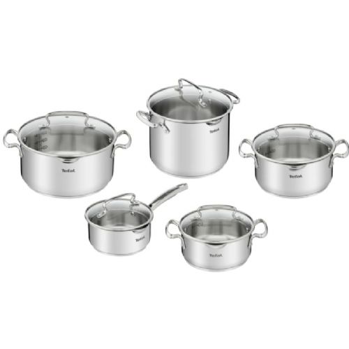 Set posod Tefal Duetto+ G719SA74, 10 kos, nerjaveče jeklo, indukcija, do 250 °C