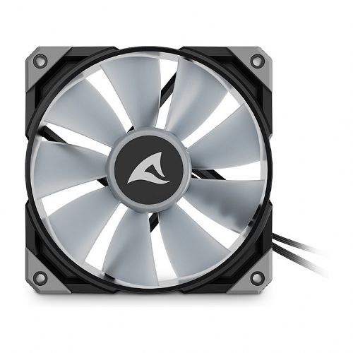 Računalniški ventilator Sharkoon Rebel F50 PWM, 120 mm, črna barva, LED osvetlitev, 600–2000 vrt/min, 132 m³/h, 35 dB