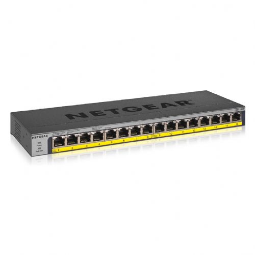 GS116LP Neupravljani Gigabit Ethernet (10/100/1000) Schwarz Power over Ethernet (PoE)