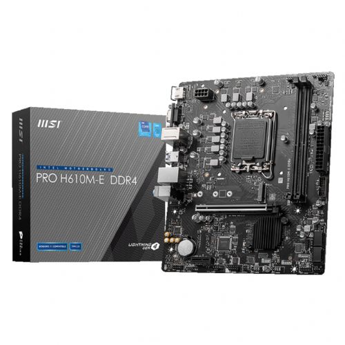 Osnovna plošča MSI H610M-E PRO mATX D4, LGA 1700
