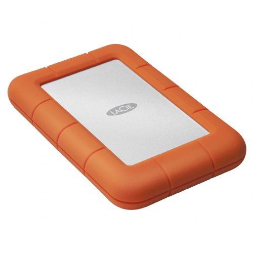 Zunanji HDD disk LaCie Rugged Mini 5TB, USB 3.2, 130 MB/s, odporen na udarce, oranžen