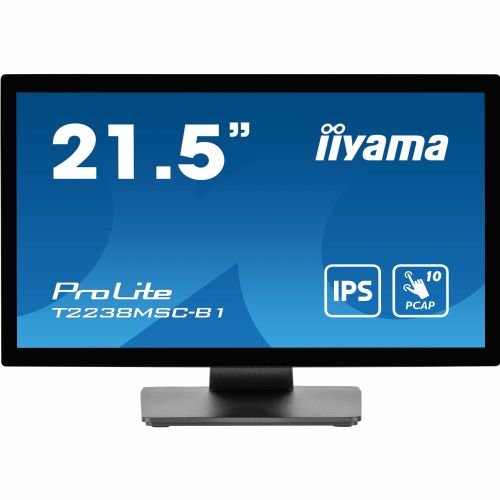 Monitor Iiyama ProLite T2238MSC-B1 54,6 cm (21,5"), 1920x1080 (FHD), 250 cd/m2,16:9 FHD IPS Touch 5ms HDMI DP zvočnik črn