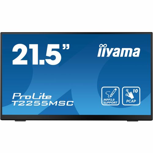 Monitor Iiyama Iiyama ProLite T2255MSC-B1 54,6 cm (21,5"), 1920x1080 (FHD), 16:9 FHD IPS 400cd/m2, Touch 5ms 60Hz HDMI DP zvočnik črn