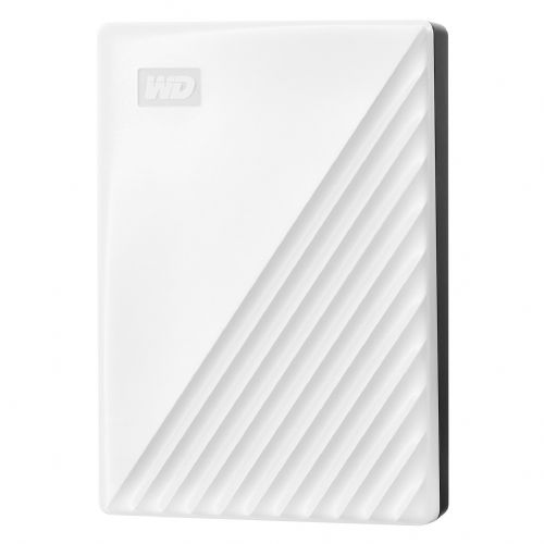 Vgradni HDD disk Western Digital My Passport 5TB, USB 3.2, bel, zaščita z geslom, 256-bitni AES
