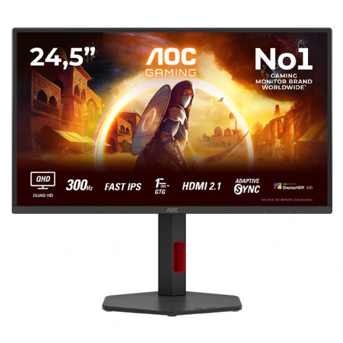 62,2 cm (24,5") Q25G4SR 16:09 2xHDMI+DP črna/rdeča