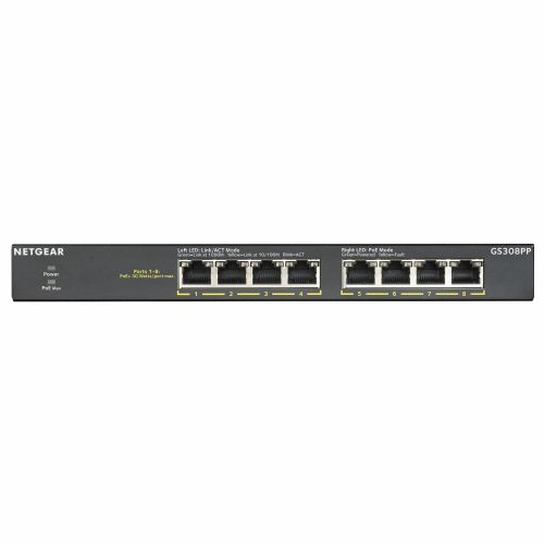 8P Netgear GS308PP-100EUS - neupravljan // POE+ (83W)
