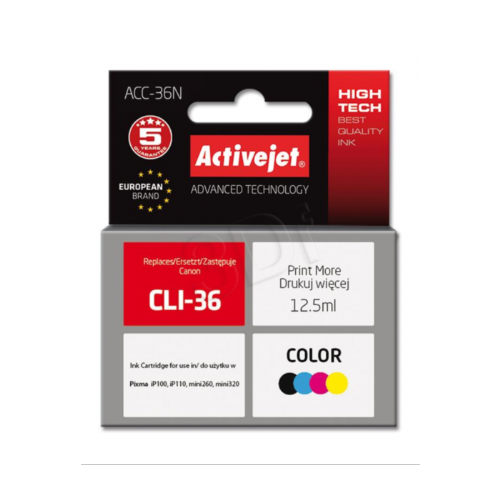 ActiveJet barvno črnilo Canon CLI-36