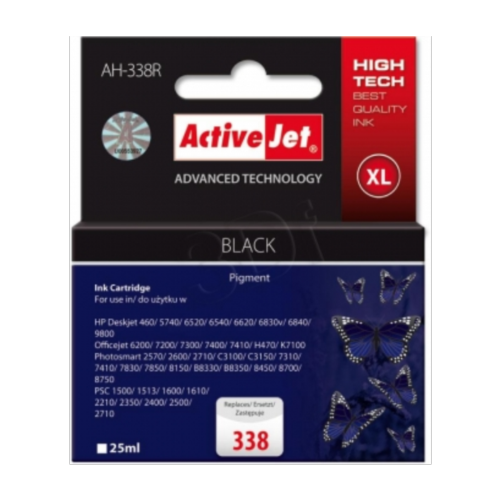 ActiveJet črno črnilo HP C8765EE 338