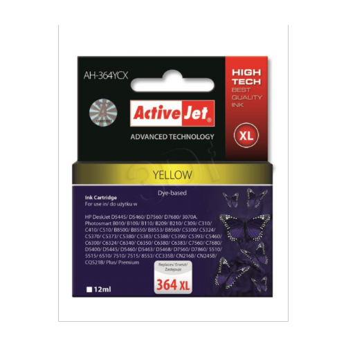 ActiveJet rumeno črnilo HP 	CB325EE 364 XL
