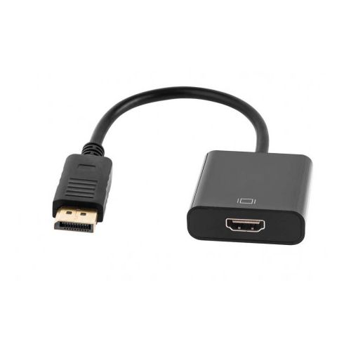 Adapter Cabletech, DisplayPort M > HDMI Ž, črn