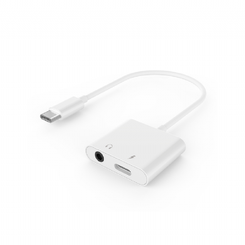 Adapter USB-C na USB-C PD + 3,5mm audio A-CM-3.5FP-01