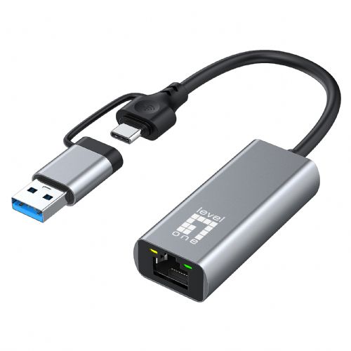 Adapter USB-C + USB-A -&amp;gt; RJ45 10/100/1000/2500 gr