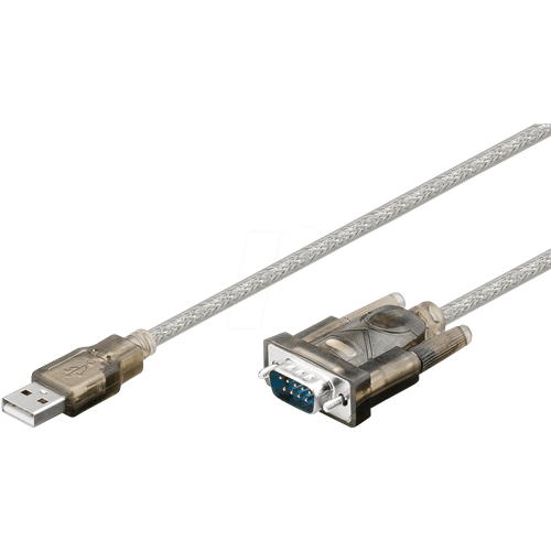 Adapterski kabel Goobay USB 2.0, USB-A > RS-232, 1,5, prozorna
