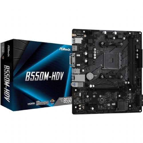 Osnovna plošča ASRock B550M-HDV, mATX, AM4