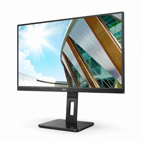 Monitor AOC Q27P2Q, 68,58 cm (27"), QHD (2560 x 1440), IPS, 4 ms, 300 cd/m2, 75 Hz, USB, HDMI, DisplayPort, pivot, črna
